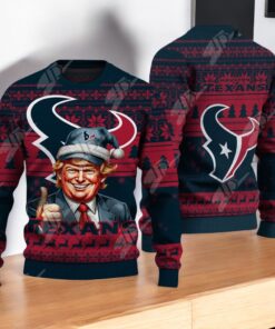 Houston Texans Christmas Donald Trump Knitted Sweater