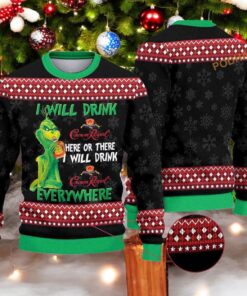 I Will Drink Here Or There I Will Drink Everywhere Grinch Ugly Christmas Sweater