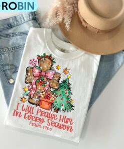 I Will Praise Him In Every Season Sweatshirt, Coquette Christmas Tree Sweater, Long Sleeve Cotton, Hoodie
