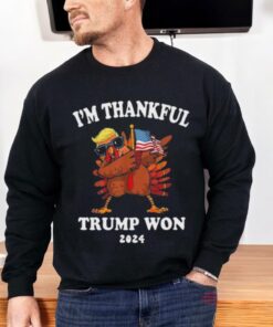 I’m Thankful Trump Won 2024 Thanksgiving Turkey Shirt I’m Thankful Trump Won 2024 Thanksgiving Turkey Shirt