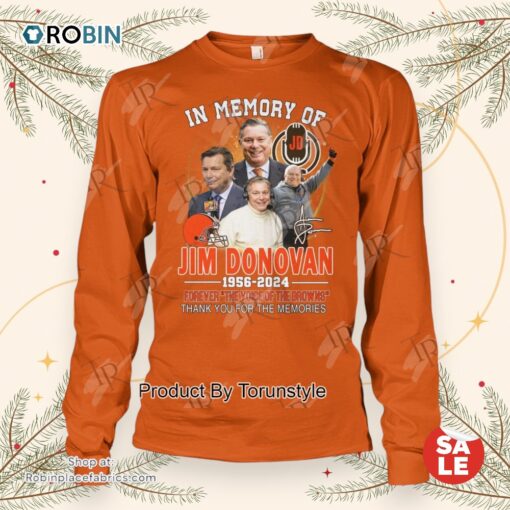 In Memory Of Jim Donovan 1956 2024 Forever The Voice Of The Browns Thank You For The Memories Unisex Shirt