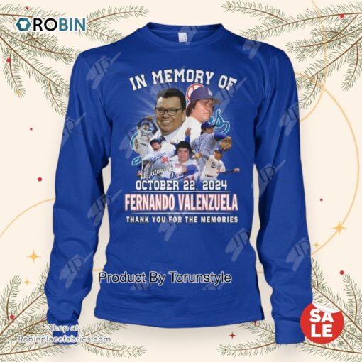 In Memory Of October 22, 2024 Fernando Valenzuela Thank You For The Memories Unisex Shirt