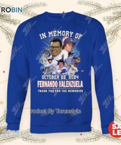 In Memory Of October 22, 2024 Fernando Valenzuela Thank You For The Memories Unisex Shirt