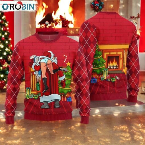 Inappropriate Santa Funny Ugly Christmas Sweater