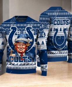 Indianapolis Colts Christmas Donald Trump Knitted Sweater