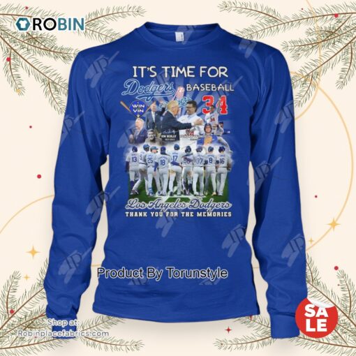 It’s Time For Los Angeles Dodgers Thank You For The Memories Unisex Shirt