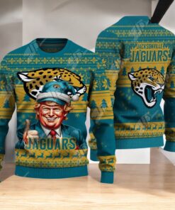 Jacksonville Jaguars Christmas Donald Trump Knitted Sweater