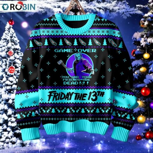 Jason Voorhees Friday The 13th Ugly Christmas Sweater, Sweatshirt