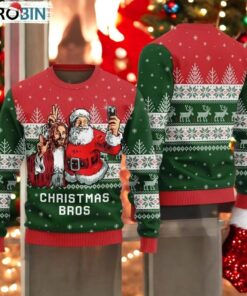 Jesus And Santa Christmas Bros Ugly Christmas Sweater