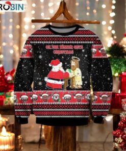 Jesus And Santa Claus Ugly Christmas Sweater
