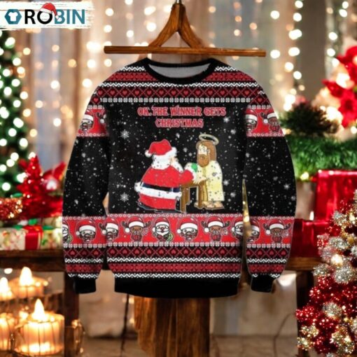 Jesus And Santa Claus Ugly Christmas Sweater