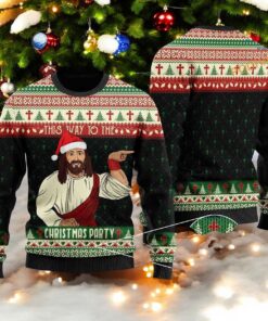 Jesus Christmas Party 3D Ugly Sweater, Family Ugly Christmas Sweater, Sweatshirt