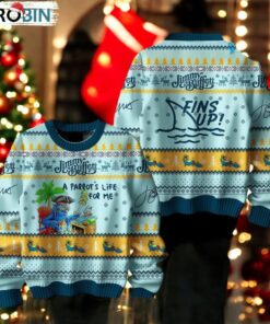 Jimmy Buffett Fins Up Ugly Christmas Sweater