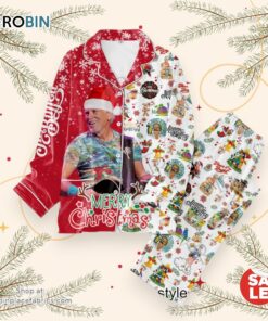Jimmy Buffett Merry Christmas Button Down Pajamas Set