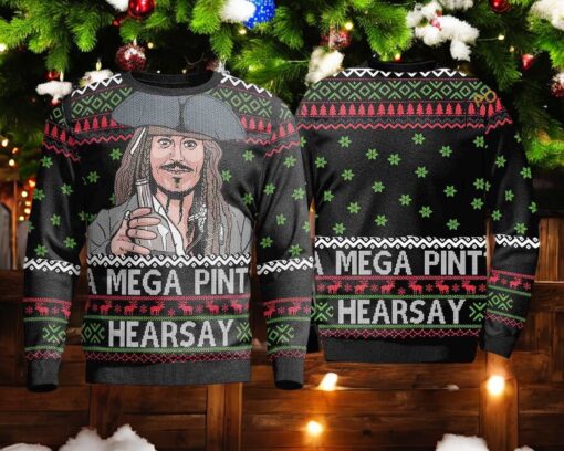 Johnny Depp Ugly Christmas 3D Sweater, Funniest Ugly Christmas Sweater