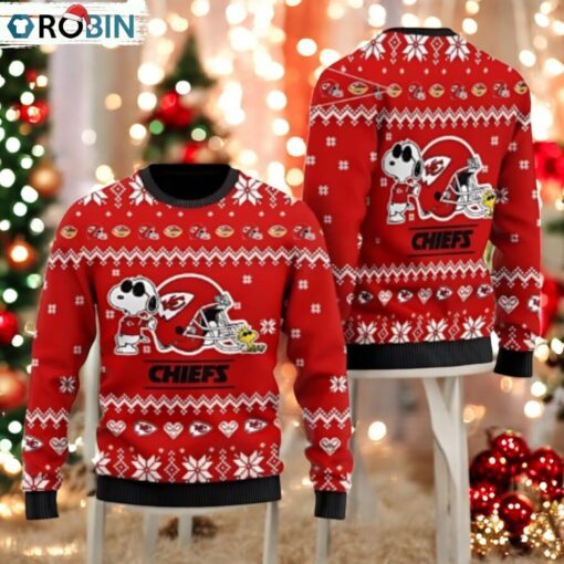 Kansas City Chiefs Cute The Snoopy Show Football Helmet Ugly Christmas Sweater
