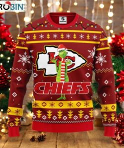 Kansas City Chiefs Funny Grinch Christmas Ugly Sweater