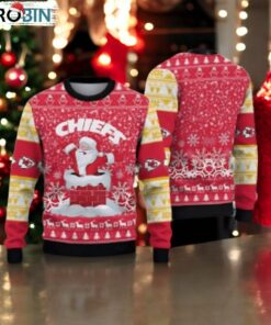 Kansas City Chiefs Funny Santa Claus Ugly Christmas Sweater