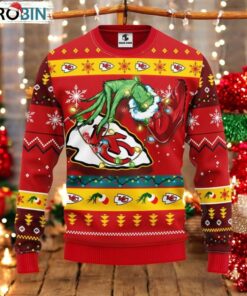 Kansas City Chiefs Grinch Christmas Ugly Sweater Kansas City Chiefs Grinch Christmas Ugly Sweater