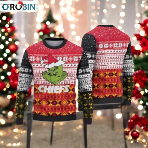 Kansas City Chiefs Grinchmas Ugly Christmas Sweater