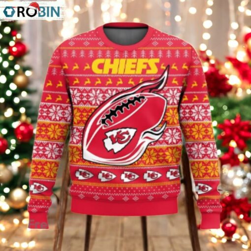Kansas City Chiefs Holiday Touchdown Ugly Christmas Sweater