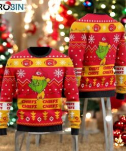 Kansas City Chiefs Merry Grinchmas Ugly Christmas Sweater