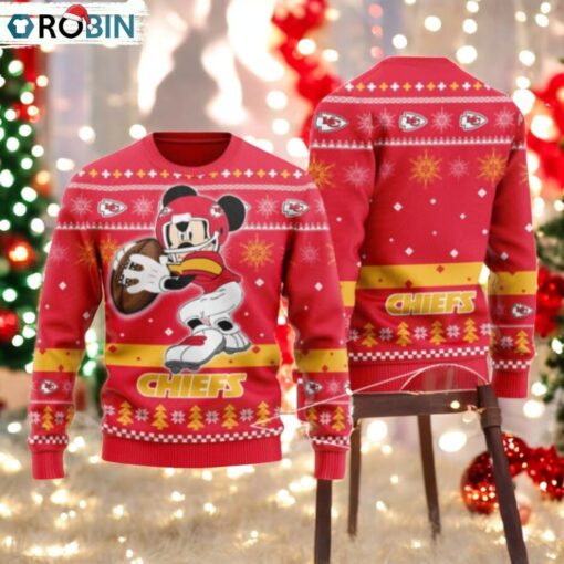 Kansas City Chiefs Mickey Mouse Funny Ugly Christmas Sweater