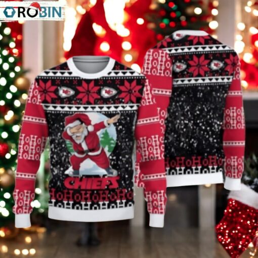 Kansas City Chiefs Santa Claus Hoho Ugly Christmas Sweater