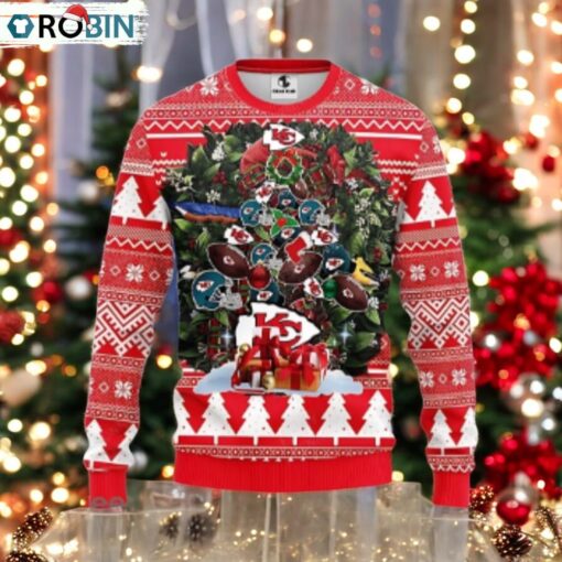 Kansas City Chiefs Tree Ugly Christmas Sweater