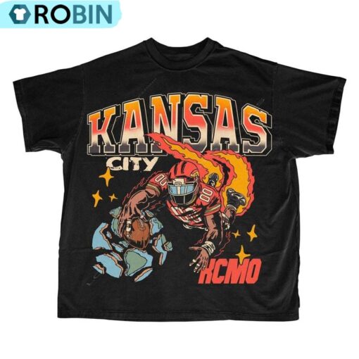Kansas City Football T Shirt, Bootleg Vintage Shirt, Tee