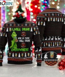 Kona Brewing Grinch Will Drink Everywhere Ugly Sweater