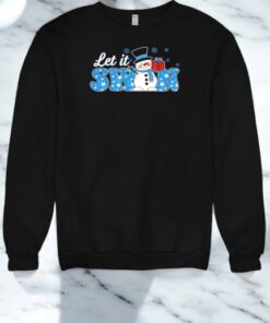 Let It Snowman Holding Gift Christmas Shirt Let It Snowman Holding Gift Christmas Shirt