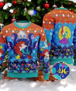 Little Mermaid Ugly Christmas Sweater, Sweatshirt, Great Gift for Christmas Fans