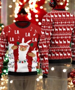 Llama Singing Christmas Ugly Sweater, Funny Animal Christmas Sweater, Cute Xmas Sweatshirt, Llama Lovers Gift