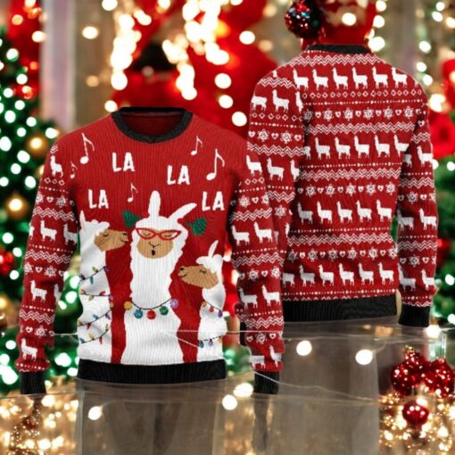 Llama Singing Christmas Ugly Sweater, Funny Animal Christmas Sweater, Cute Xmas Sweatshirt, Llama Lovers Gift