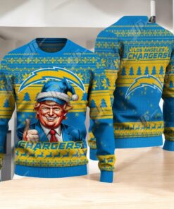 Los Angeles Chargers Christmas Donald Trump Knitted Sweater