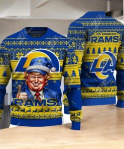 Los Angeles Rams Christmas Donald Trump Knitted Sweater
