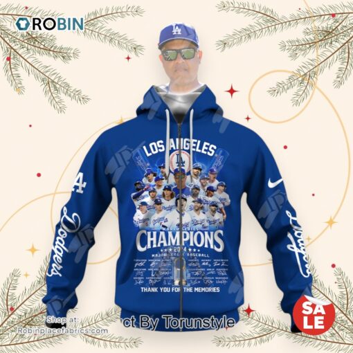 Los Angeles World Series Champions 2024 Thank You For The Memories Hoodie, Sweatshirt, Shirt   Navy
