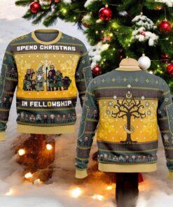 LOTR Fellowship Ugly Christmas Sweater, Funniest Ugly Christmas Sweater LOTR Fellowship Ugly Christmas Sweater, Funniest Ugly Christmas Sweater