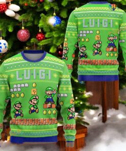 Luigi & Bowser Ugly Christmas Party Sweater, Friends Christmas Fun Wear