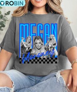 M.gan Mo.oney Western Checkered Shirt, Orange Trendy Retro TShirt, Tee