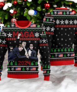 MAGA 2024 Ugly Christmas Sweater, Sweatshirt, Festive Holiday Apparel Funny Xmas Gift Ideas