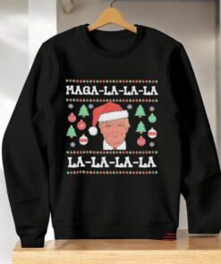 Maga La La La Donald Trump Potus 47 Ugly Christmas Sweater Shirt