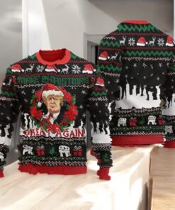 Make Christmas Great Again Donald Trump Santa Claus Ugly Christmas Sweater