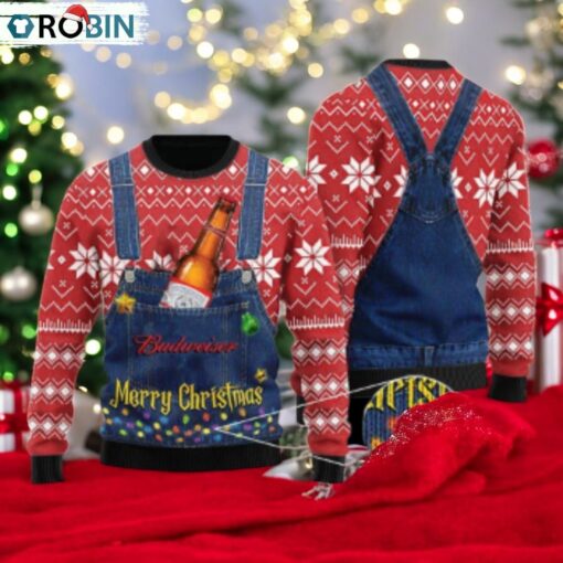 Merry Christmas Budweiser Ugly Sweater