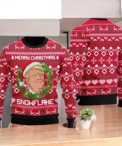 Merry Christmas Snowflake Donald Trump Ugly Christmas Sweater