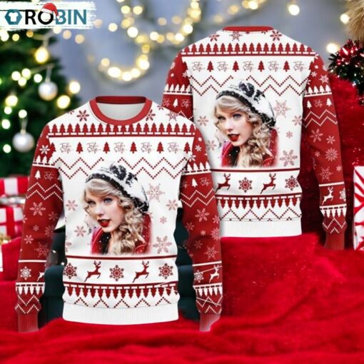 Merry Christmas Taylor Swift Ugly Christmas Sweater Red