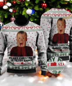 Merry Christmas Ya Filthy Animal Home Alone Christmas 3D Cute Ugly Christmas Sweater