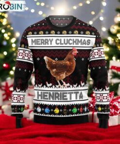 Merry Cluckmas Chicken Farmers Clucker Bird Personalized Photo Ugly Sweater