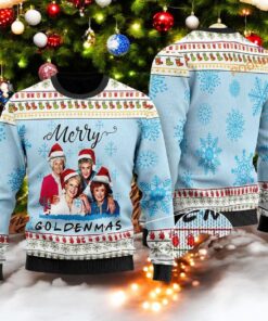 Merry GOLDENMAS Ugly Christmas 3D Sweater, Friends Christmas Sweater